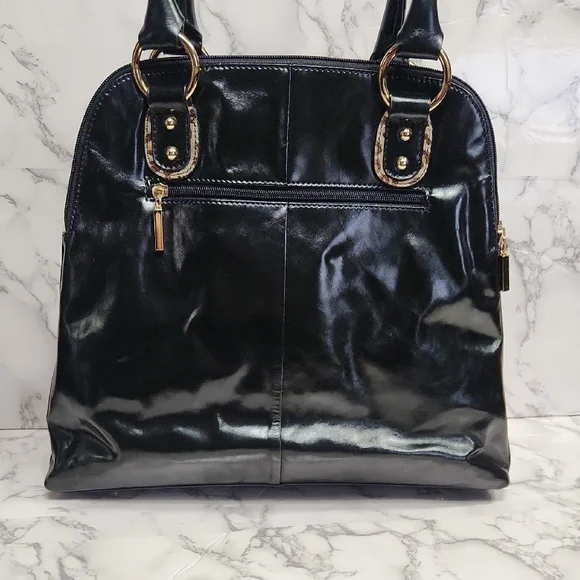 THE FIND Leopard Print Shoulder Bag with Gold Accents,with  Key Chain - Picture 6 of 16